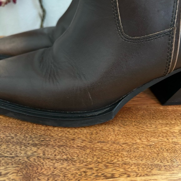 Vagabond Alina Tall Boots in Brown Brush-off Leather Sz 38 - Picture 9 of 14